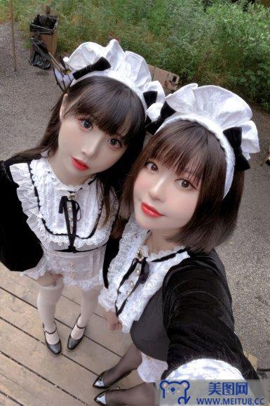 [Coser面饼仙儿] NO.136 &半半子 - Maid姉妹