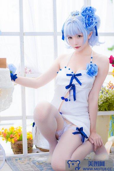 [星之迟迟] 花与旗袍 蓝旗袍