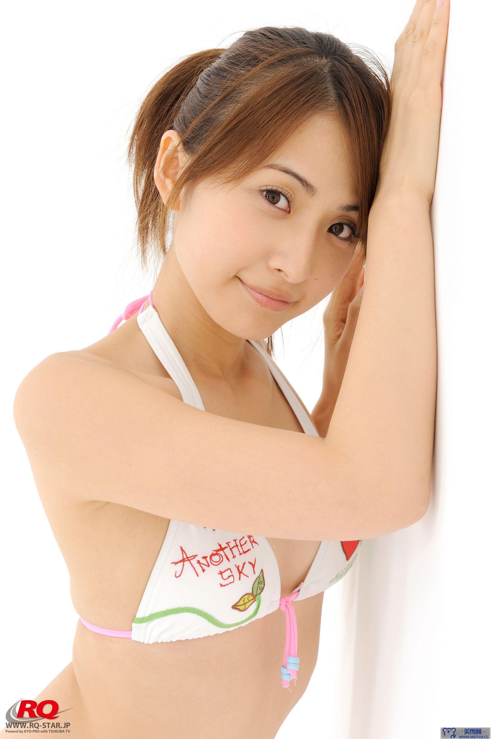 [RQ-STAR美女] NO.0044 Rena Sawai h凝鍍粕 Swim Suits - White