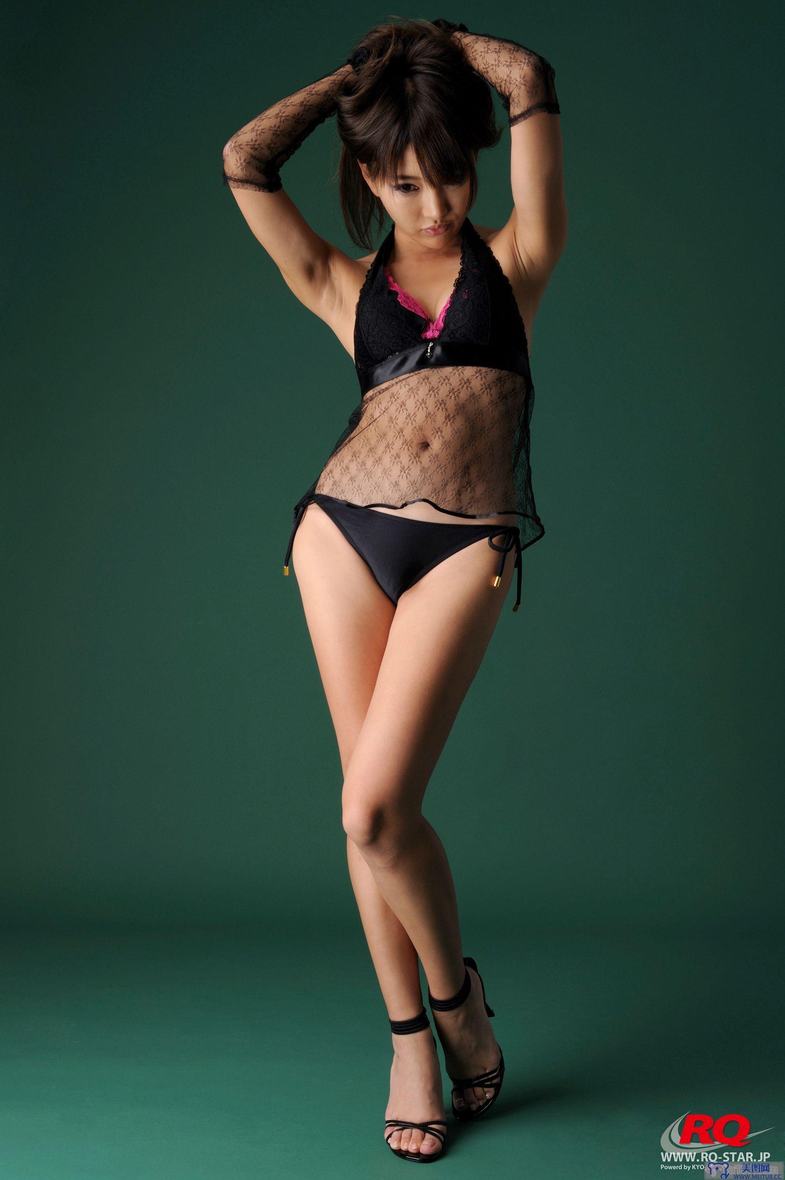 [RQ-STAR美女] NO.0079 Chie Yamauchi 山內智恵 Swim Suits - Black