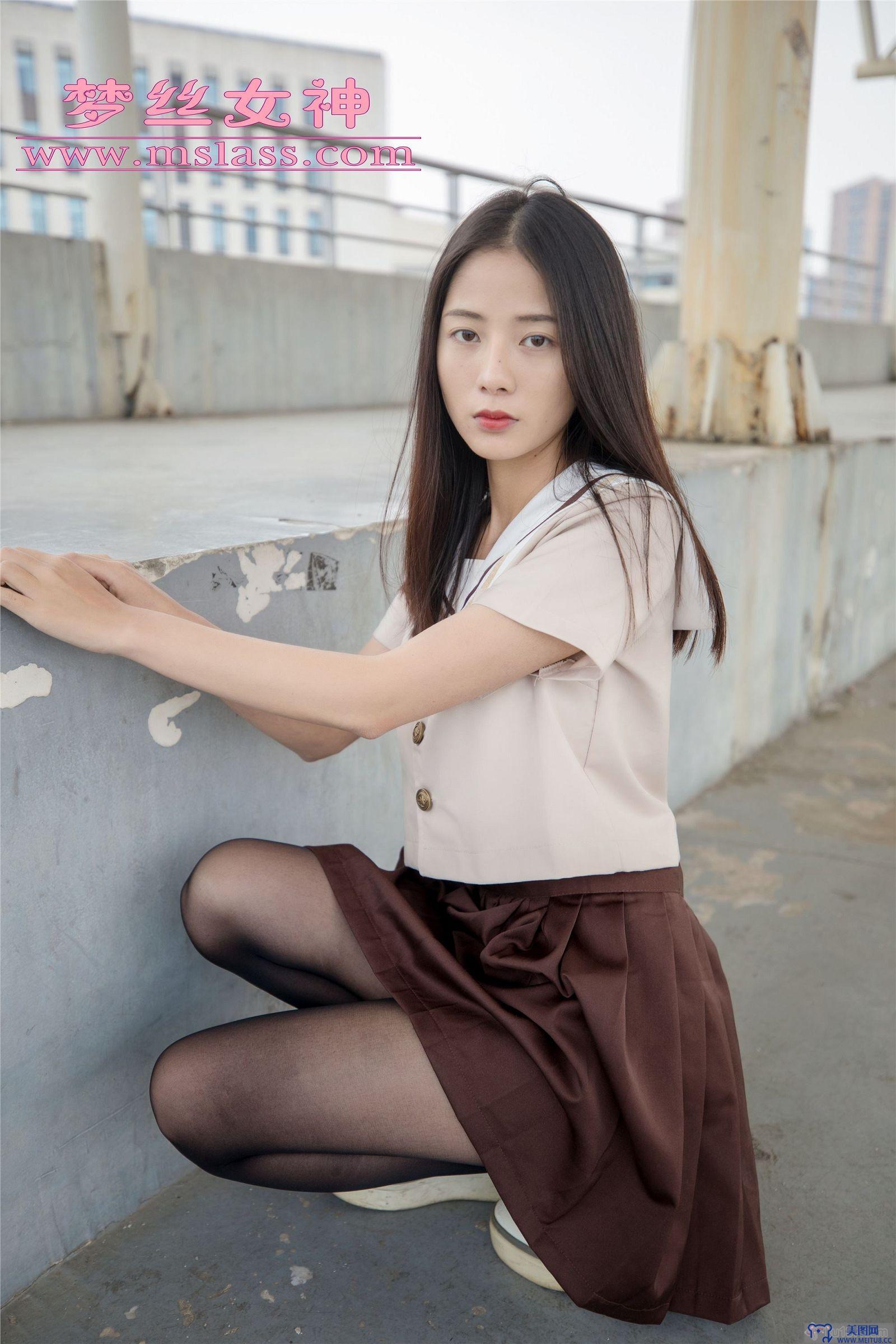 MSLASS梦丝女神 - 雪馨 学院的JK黑丝_袜