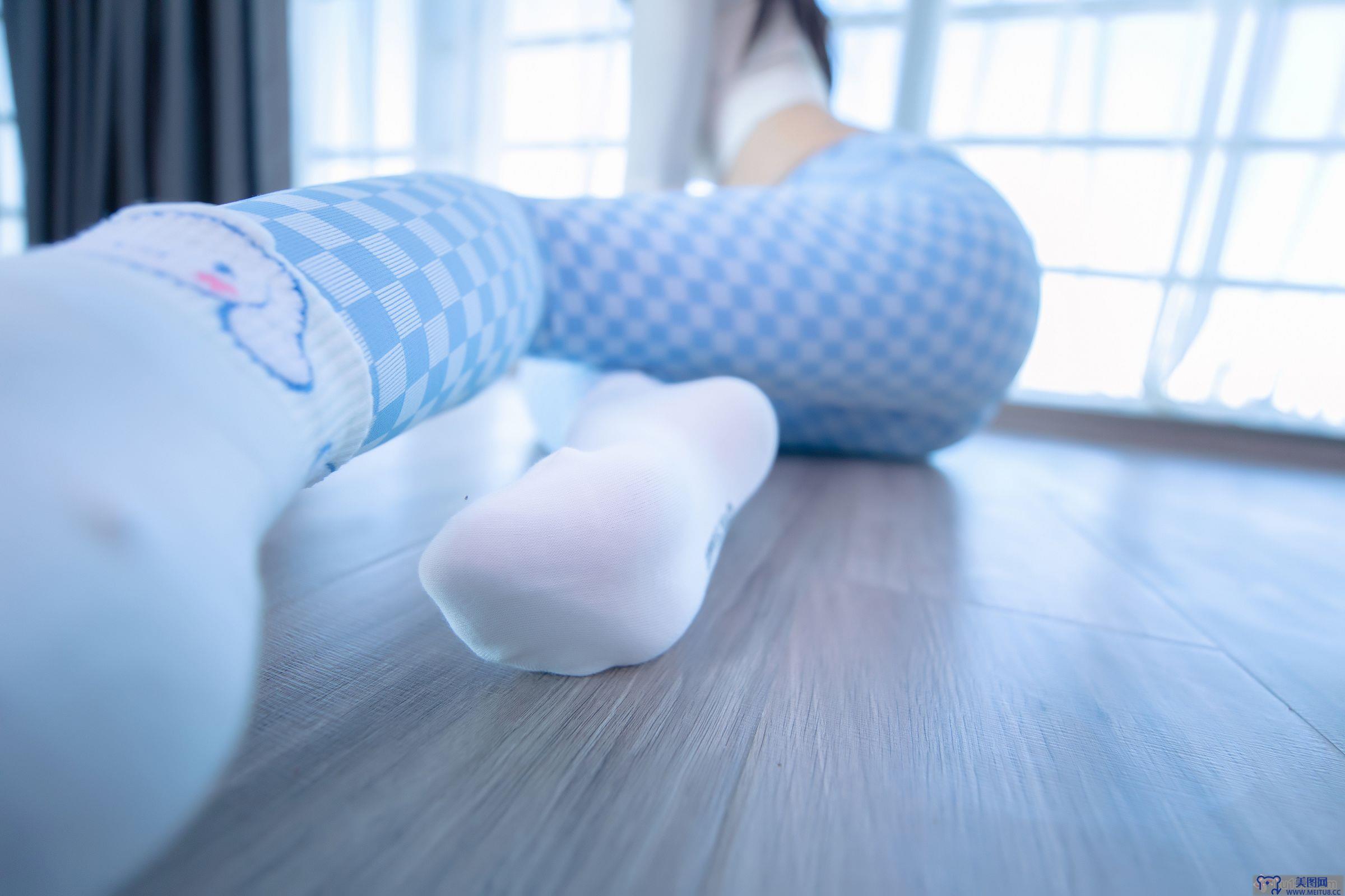 [神楽坂真冬] NO.103 蓝白格