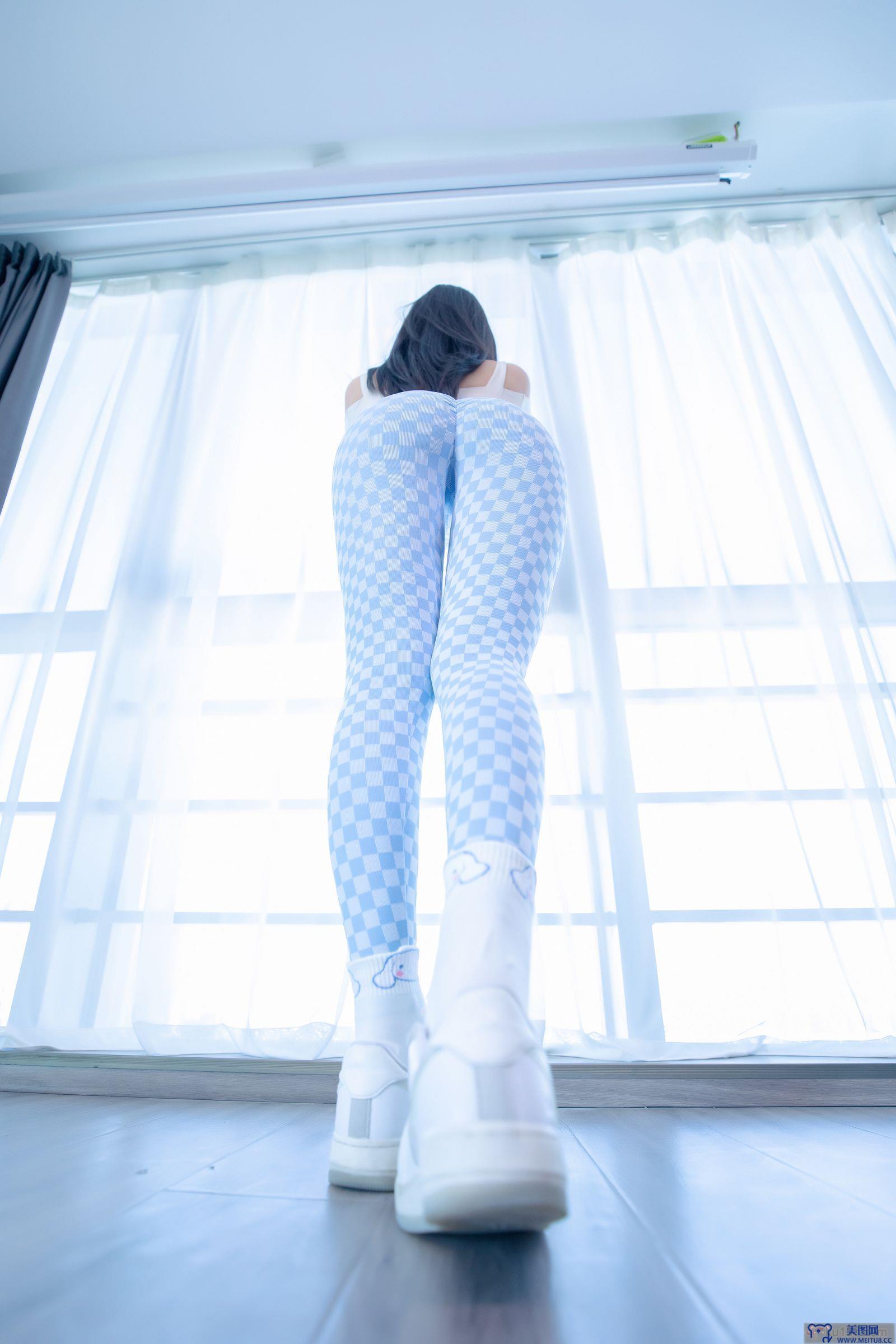 [神楽坂真冬] NO.103 蓝白格