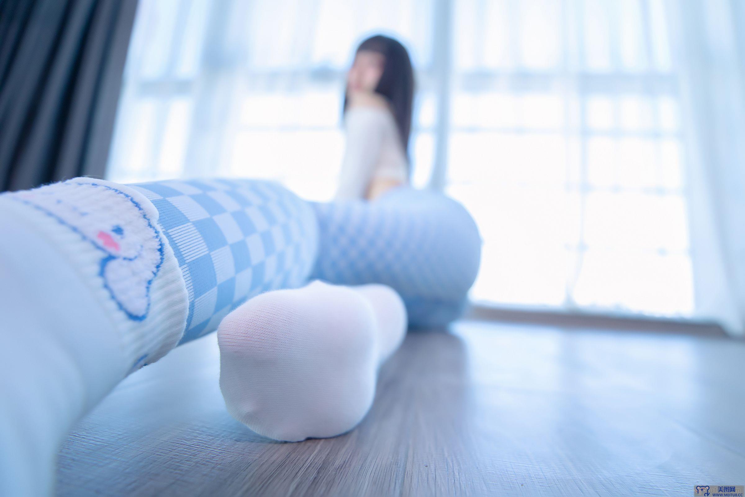 [神楽坂真冬] NO.103 蓝白格