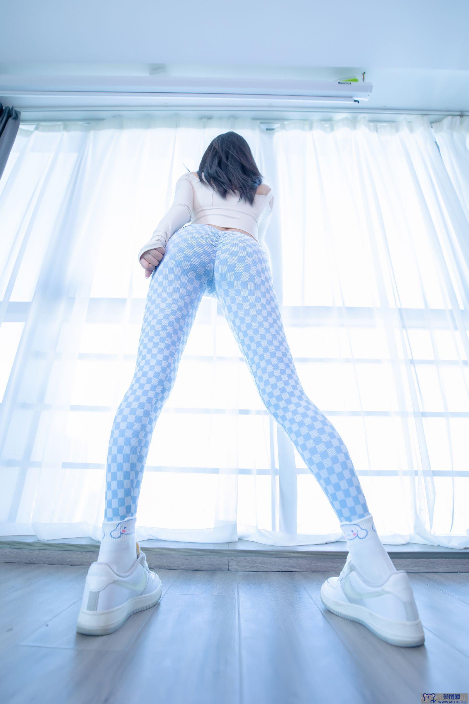 [神楽坂真冬] NO.103 蓝白格