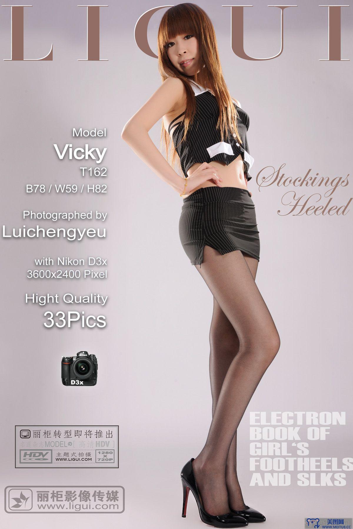 [Ligui丽柜美腿]2011.10.09 美足皇后之Vicky黑丝 model Vicky