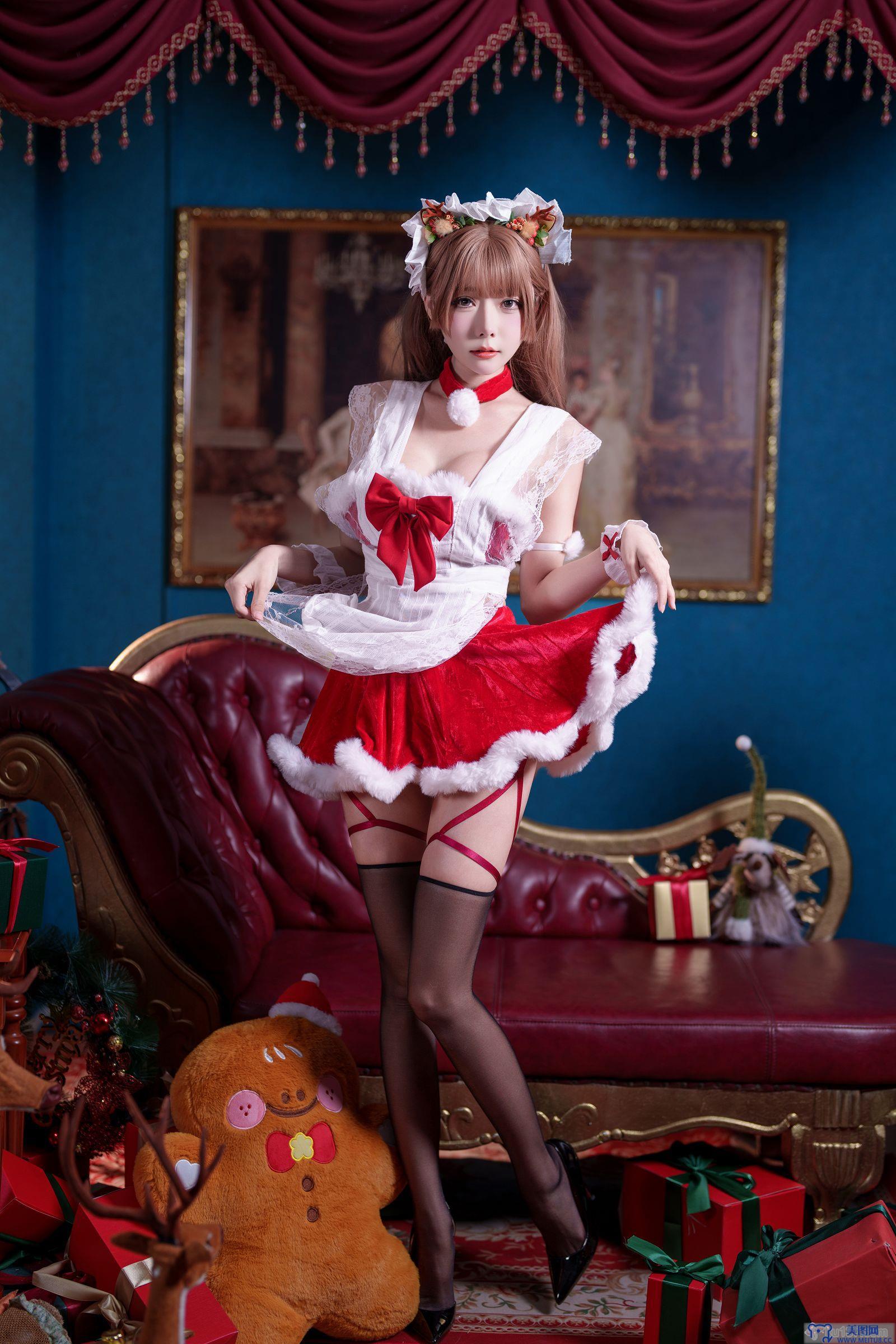 [香草喵露露] NO.066 圣诞红白场景素材