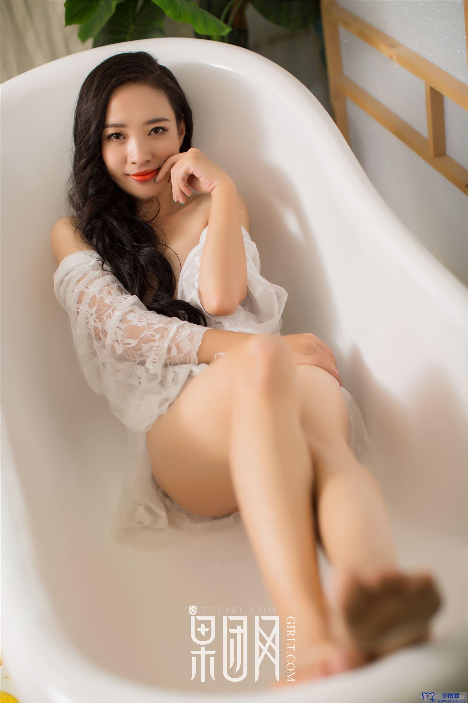 [果团网美女图片] 2017.10.28 NO.085 白色蕾丝